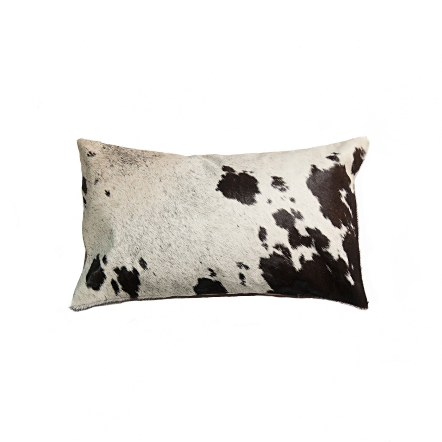 HomeRoots 18" X 18" X 5" Salt And Pepper Chocolate And White Cowhide Pillow